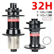 Комплект втулок Novatec D041SB/D442SB 32h 100*15мм, 142*12мм Комплект втулок Novatec D041SB/D442SB 32h 100*15мм, 142*12мм
