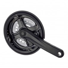 Комплект шатунів PROWHEEL TA-CM68, 170mm, 24/34/42T, захист ланцюга, зірки сталь, під квадрат, black