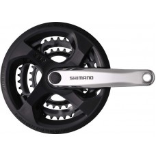 Shimano Tourney FC-M131, 48-38-26, 7-8ск, 170мм, сріблястий, із захистом