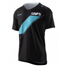 Вело джерсі Ride 100% Celium Jersey [Black/Cyan], M