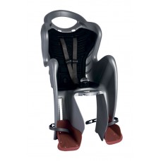 Сидіння задн. Bellelli Mr Fox Standart B-fix до 22кг, сріблясте з чорною підкладкою