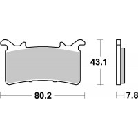 Гальмівні колодки SBS Road Racing Front Brake Pads, Dual Carbon