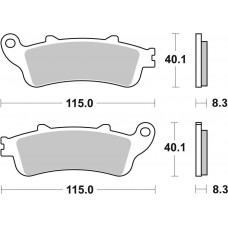 Гальмівні колодки SBS Performance Rear Brake Pads, Sinter
