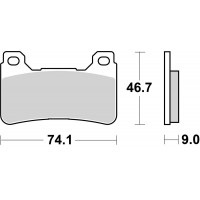 Гальмівні колодки SBS Track Days Front Brake Pads, Sinter