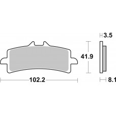 Гальмівні колодки SBS Track Days Front Brake Pads, Sinter