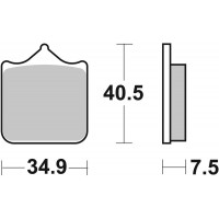 Гальмівні колодки SBS Track Days Front Brake Pads, Sinter