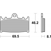 Гальмівні колодки SBS Track Days Front Brake Pads, Sinter