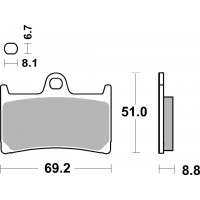 Гальмівні колодки SBS Performance Front Brake Pads, EVO Sinter