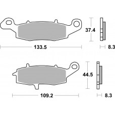 Гальмівні колодки SBS Track Days Front Brake Pads, Sinter