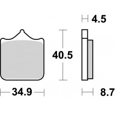 Гальмівні колодки SBS Road Racing Front Brake Pads, Dual Carbon