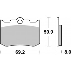 Гальмівні колодки SBS Perfomance Machine Rear Brake Pads, Sinter