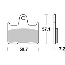 Гальмівні колодки SBS Racing Rear Brake Pads, Carbon Tech