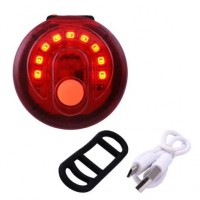 Мигалка задня Baisk XFL-107-9SMD вбудований акумулятор, зарядка USB