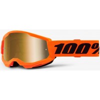 Дитячі окуляри 100% STRATA 2 Youth Goggle Neon Orange - Mirror Gold Lens, Mirror Lens Дитячі окуляри 100% STRATA 2 Youth Goggle Neon Orange - Mirror Gold Lens, Mirror Lens
