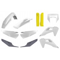 Пластик Polisport ENDURO kit - Husqvarna (20-) [White/Yellow], Husqvarna