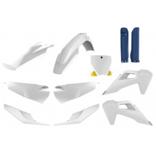 Пластик Polisport MX kit - Husqvarna (19-) [White/Blue], Husqvarna