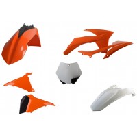 Пластик Polisport MX kit - KTM 85 (18-) [Orange/White], KTM Mini