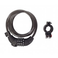 Кодовий замок Green Cycle PYM3789 (PY3127) в сіліконовій обоймі 10x150см, зміна коду, світлодіодне підсвічування циферблата, чорний + кріплення