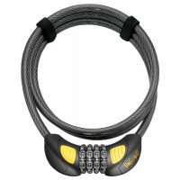 Замок ONGUARD TERRIER Combo GLO кодовий на 4 цифри з LED-підсвіткою, трос 180см х 10мм